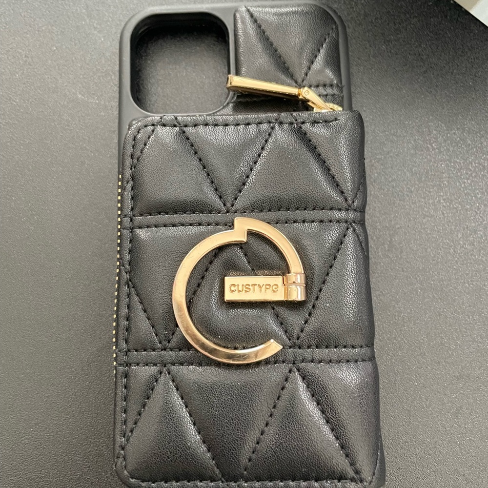 iPhone 12 Pro phone case with zipper wallet by Custypd